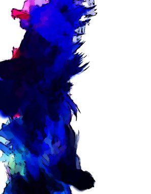 Mürekkep ve fosforlu kalemler yaratıcı çizimler. Beyaz arka planda boyama. El çizimi soyut renk dokuları. Poster, kart, davetiye, pankart, broşür, broşür için tasarım. Boyalı fırça darbeleri