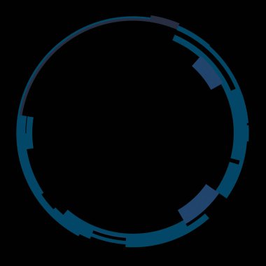 Fütürist dairesel gövde arayüzü elementi. Soyut çember geometrik arkaplan. Dijital teknolojinin grafiksel çizimi.