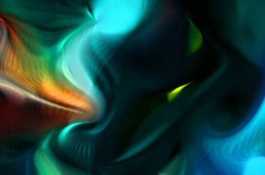 Hareketli girdapların soyut çizimi. Titreşimli renkli kıvrımların dönen akışı. Kıvrımlı ve kıvrımlı arka plan ve çizgiler. Garip duvar kâğıdı tasarımı. Dalgalanma arkaplanı.