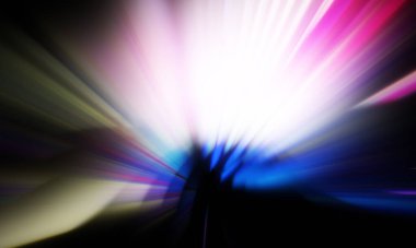 Siyah zemin üzerinde ışık parçacığı izleri. Parlayan parçacıkları ve çizgileri olan ışık patlaması yıldızı. Güzel hareketli soyut ışınlar duvar kağıdı. Renkli Patlama grafiği. Işık ışınlarının patlaması. 