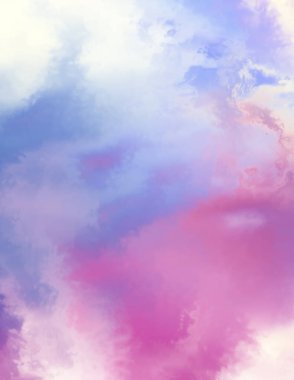 Modern fırça darbeleri. Poster, duvar sanatı, afiş, kart, kitap kapağı veya ambalaj için rahatlatıcı kompozisyonun yumuşak renkli çizimi. Pastel renklerle suluboya. 