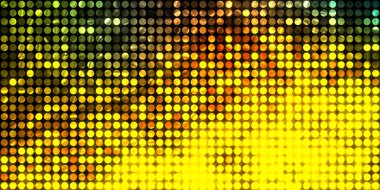 Parlayan ışıklar siyah arka planda parti izleri. Sahne veya stadyum ışıklarının dijital illüstrasyonu. Parlak desenli duvar kağıdı. Sahne ışıkları ile renkli ışıkların ihtişamlı arkaplanı.