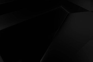 Lüks minimalist tasarım. Fütürist şablon. Karanlık elementleri olan birinci sınıf soyut duvar kâğıdı. Zarif bir zemin. Siyah üç boyutlu geometrik arkaplan. Poster, broşür, sunum için tasarım.