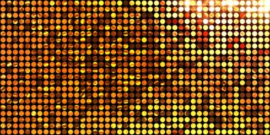 Parlayan ışıklar siyah arka planda parti izleri. Sahne veya stadyum ışıklarının dijital illüstrasyonu. Parlak desenli duvar kağıdı. Sahne ışıkları ile renkli ışıkların ihtişamlı arkaplanı.