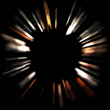 Canlı ve canlı ışık parlamalarının serin arkaplanı. Renkli parlak ışıklar patlama efektiyle görüntülenir. Parlak renkli arkaplan.