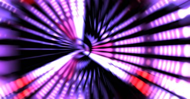 Siyah arkaplanda dönen ışık gösterisi. Lüks çizgiler. Parlak kıvrımlı duvar kağıdı. Uzay tüneli. Dönen ışık çemberi ya da maytap izi. Parlak konsept çizimi.