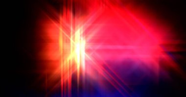 Parlak prizma arayüzü elementi. Soyut alevli geometrik arkaplan. Dijital teknolojinin grafiksel çizimi.