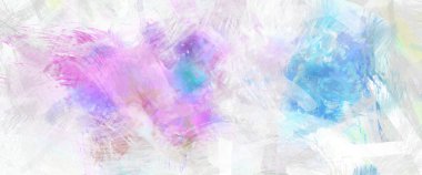 Soyut arkaplanda pürüzlü fırça darbeleri. Fırça boyası. Renkli boya darbeleri. Eşsiz duvar sanatı. Tuvaldeki modern sanat. Renkli çağdaş sanat eserleri.