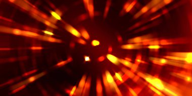 Parlayan ışıkları hareket ettirmenin havalı arka planı. Tasarımınız için canlı renkli bir portal şablonu. Işık ışınları ve hareket halindeki ışıldayan parçacıklar bir solucan deliği şekli oluşturuyor..