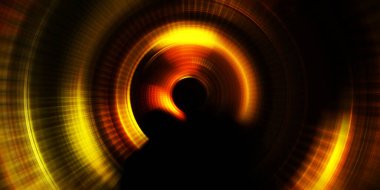 Parlayan neon ışıkları. Parlak sunum tasarım şablonu. Fotoğraf makinesi konsepti. Soyut arkaplan. Dönen ışık ışınları. Hareketli kavramsal duvar kağıdı. Grafik dijital illüstrasyon. 