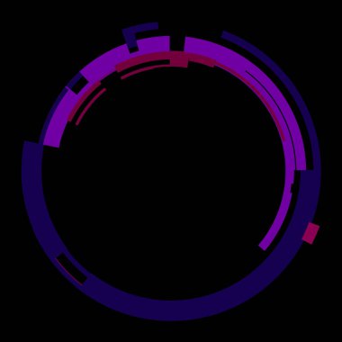 Fütürist dairesel gövde arayüzü elementi. Soyut çember geometrik arkaplan. Dijital teknolojinin grafiksel çizimi.