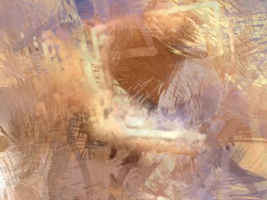 Soyut arkaplanda pürüzlü fırça darbeleri. Fırça boyası. Renkli boya darbeleri. Eşsiz duvar sanatı. Tuvaldeki modern sanat. Renkli çağdaş sanat eserleri.