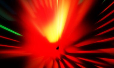 Siyah zemin üzerinde ışık parçacığı izleri. Parlayan parçacıkları ve çizgileri olan ışık patlaması yıldızı. Güzel hareketli soyut ışınlar duvar kağıdı. Renkli Patlama grafiği. Işık ışınlarının patlaması. 