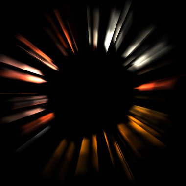 Canlı ve canlı ışık parlamalarının serin arkaplanı. Renkli parlak ışıklar patlama efektiyle görüntülenir. Parlak renkli arkaplan.