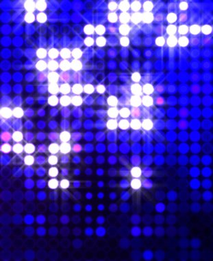 Parlak desenli duvar kağıdı. Sahne ışıkları olan renkli ışıkların ihtişamlı arkaplanı. Parlayan ışıklar siyah arka planda parti izleri. Sahne veya stadyum ışıklarının dijital illüstrasyonu. 