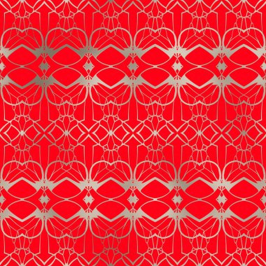 Dekoratif geometrik motif. Lüks minimalist süs malzemesi. İnce örgülü kusursuz desen. Web, kartvizit, davetiye, poster, tekstil baskısı için zarif duvar kağıdı.