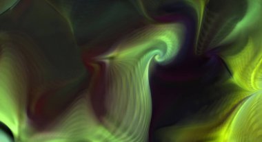 Hareketli girdapların soyut çizimi. Titreşimli renkli kıvrımların dönen akışı. Kıvrımlı ve kıvrımlı arka plan ve çizgiler. Garip duvar kâğıdı tasarımı. Dalgalanma arkaplanı.