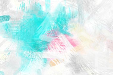 Soyut arkaplanda pürüzlü fırça darbeleri. Fırça boyası. Renkli boya darbeleri. Eşsiz duvar sanatı. Tuvaldeki modern sanat. Renkli çağdaş sanat eserleri.