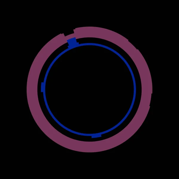 Elemen Antarmuka Hud Melingkar Futuristik Latar Belakang Geometris Lingkaran Abstrak — Stok Foto