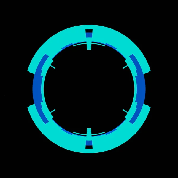 Futurisztikus Kör Alakú Hud Interfész Elem Absztrakt Kör Geometriai Háttér — Stock Fotó