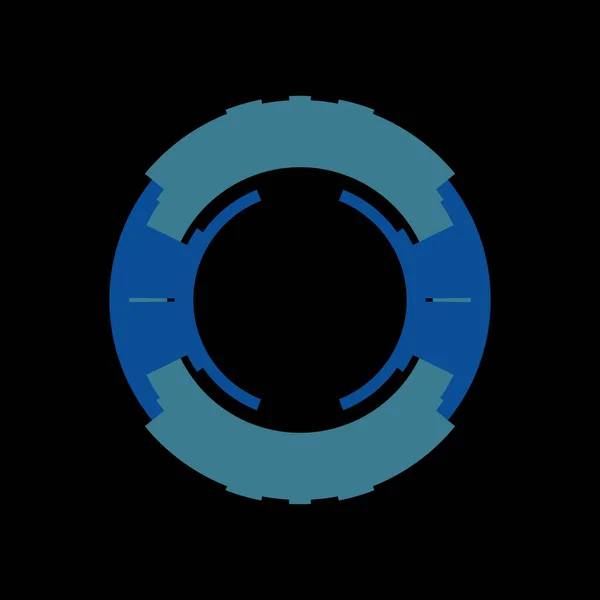 Futurisztikus Kör Alakú Hud Interfész Elem Absztrakt Kör Geometriai Háttér — Stock Fotó