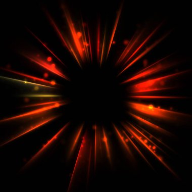 Işık huzmeleri ve parlayan parçacıkların kesiştiği güzel bir zemin. Canlı renkli ışıkların duvar kâğıdı. Parlak ışık görüntüsü.