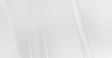 Soyut ışık fütüristik duvar kağıdı. Zarif, parlak çizgili arka plan. Geometrik katmanlı üç boyutlu beyaz arkaplan. Poster, broşür, sunum ve web sitesi için geometrik şablon tasarımı.