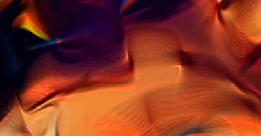 Hareketli girdapların soyut çizimi. Titreşimli renkli kıvrımların dönen akışı. Kıvrımlı ve kıvrımlı arka plan ve çizgiler. Garip duvar kâğıdı tasarımı. Dalgalanma arkaplanı.