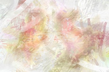 Soyut arkaplanda pürüzlü fırça darbeleri. Fırça boyası. Renkli boya darbeleri. Eşsiz duvar sanatı. Tuvaldeki modern sanat. Renkli çağdaş sanat eserleri.