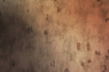 Gotik bir duvarda sıkıntılı ve kirli desenler var. Lekeli renkli hasarlı şablon. Tasarımınız için doku ve elementler. Pis duvar kâğıdı. Grunge arkaplanı.