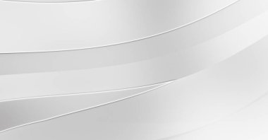3 boyutlu illüstrasyon. Beyaz kıvrımlı yüzey. Lüks dokuma duvar kağıdı. Zarif bir zemin. Soyut fütüristik geçmiş. Minimalist geometrik kapak tasarımı. Çarpık beyaz çizgiler.
