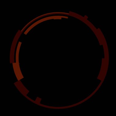 Fütürist dairesel gövde arayüzü elementi. Soyut çember geometrik arkaplan. Dijital teknolojinin grafiksel çizimi.