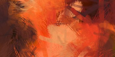 Soyut arkaplanda pürüzlü fırça darbeleri. Fırça boyası. Renkli boya darbeleri. Eşsiz duvar sanatı. Tuvaldeki modern sanat. Renkli çağdaş sanat eserleri.