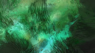 Soyut arkaplanda pürüzlü fırça darbeleri. Fırça boyası. Renkli boya darbeleri. Eşsiz duvar sanatı. Tuvaldeki modern sanat. Renkli çağdaş sanat eserleri.