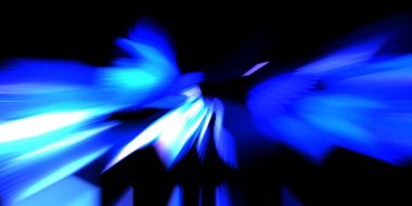 Güzel canlı renklerle enerji patlaması. Siyah arkaplanda izole edilmiş dinamik ışık ışınları. Parlayan renkli ışık parçacıklarının grafiksel 2D çizimi. Parlak tasarım şablonu.