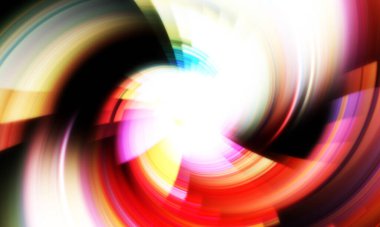 Dönen Işık gösterisi arka planı. Canlı renklerle donatılmış ruhani enerji girdabı. Renkli canlı hareket çizimi. Tanıtım geçmişi. Kutlama grafiği.