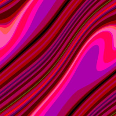 Renkli, dikişsiz şerit deseni. Soyut yüzey arkaplanı. Renkli duvar kağıtları. Retro parlak minimalist malzeme. Tekstil baskısı. Dekoratif motif.