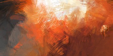 Soyut arkaplanda pürüzlü fırça darbeleri. Fırça boyası. Renkli boya darbeleri. Eşsiz duvar sanatı. Tuvaldeki modern sanat. Renkli çağdaş sanat eserleri.