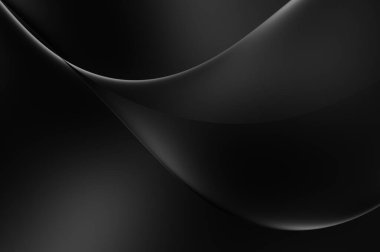 Web sitesi, poster, marka kimliği, broşür, sunum şablonu için lüks koyu bir arka plan. Dalgalı şekilli kaliteli tasarım. Dalgalanmalı soyut arkaplan. Pankart veya kapak tasarımı için dekorasyon.