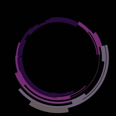 Fütürist dairesel gövde arayüzü elementi. Soyut çember geometrik arkaplan. Dijital teknolojinin grafiksel çizimi.