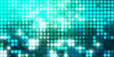 Parlak desenli duvar kağıdı. Sahne ışıkları olan renkli ışıkların ihtişamlı arkaplanı. Parlayan ışıklar siyah arka planda parti izleri. Sahne veya stadyum ışıklarının dijital illüstrasyonu. 