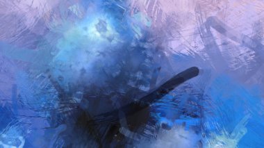 Soyut arkaplanda pürüzlü fırça darbeleri. Fırça boyası. Renkli boya darbeleri. Eşsiz duvar sanatı. Tuvaldeki modern sanat. Renkli çağdaş sanat eserleri.