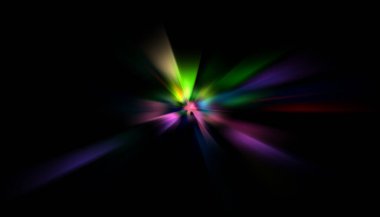 Parlayan yıldızın patlaması. Dinamik renkli arkaplan resmi. Parıldayan ışıklar duvar kağıdı. Tasarımınız için canlı şablon.