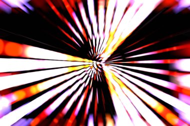 Siyah arkaplanda dönen ışık gösterisi. Lüks çizgiler. Parlak kıvrımlı duvar kağıdı. Uzay tüneli. Dönen ışık çemberi ya da maytap izi. Parlak konsept çizimi.