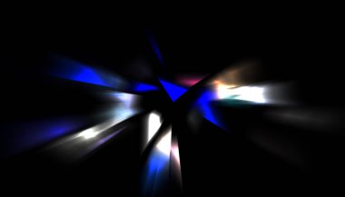 Parlayan ışıkları hareket ettirmenin havalı arka planı. Tasarımınız için canlı renkli bir portal şablonu. Işık ışınları ve hareket halindeki ışıldayan parçacıklar bir solucan deliği şekli oluşturuyor..