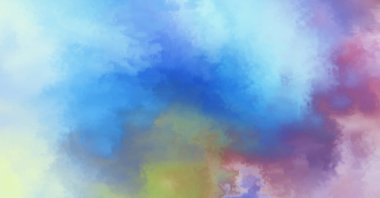 Modern fırça darbeleri. Poster, duvar sanatı, afiş, kart, kitap kapağı veya ambalaj için rahatlatıcı kompozisyonun yumuşak renkli çizimi. Pastel renklerle suluboya. 