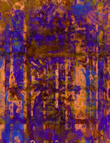 Chaotische Gemälde Brushed Painted Abstract Hintergrund Ausdrucksstarke Pinselmalerei Auf Leinwand — Stockfoto