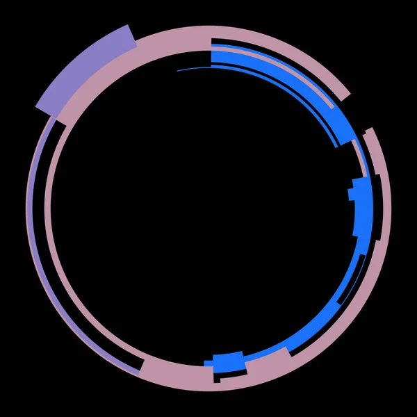 Futurisztikus Kör Alakú Hud Interfész Elem Absztrakt Kör Geometriai Háttér — Stock Fotó