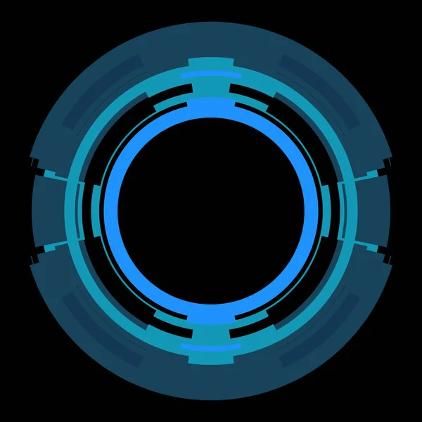 Futurisztikus Kör Alakú Hud Interfész Elem Absztrakt Kör Geometriai Háttér — Stock Fotó