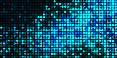 Parlayan ışıklar siyah arka planda parti izleri. Sahne veya stadyum ışıklarının dijital illüstrasyonu. Parlak desenli duvar kağıdı. Sahne ışıkları ile renkli ışıkların ihtişamlı arkaplanı.